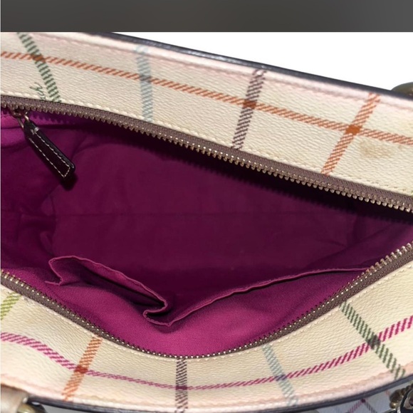 Vintage Coach Heritage Tattersall Tote + Matching Wallet - Picture 2 of 7